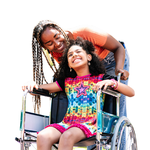 Girl in wheelchair